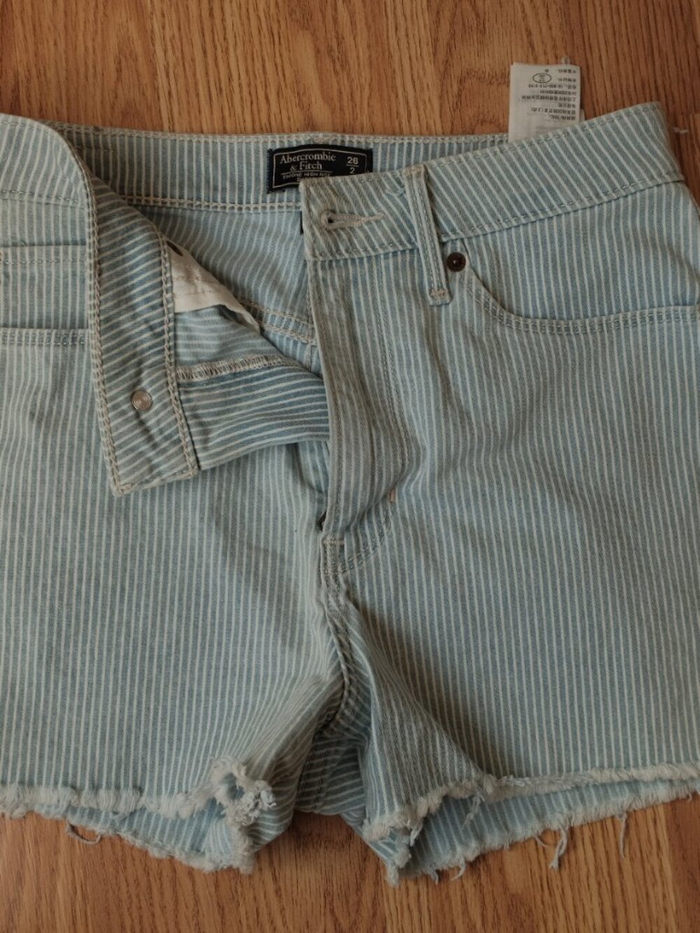 Blue Pinstripe Shorts